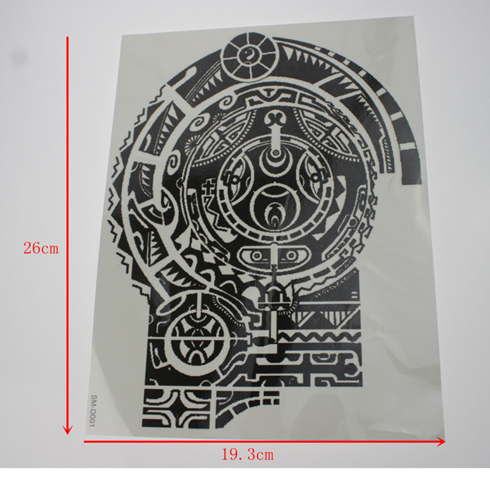 Cool Shoulder And Chest Sun Patterns Waterproof Tattoo Sticker