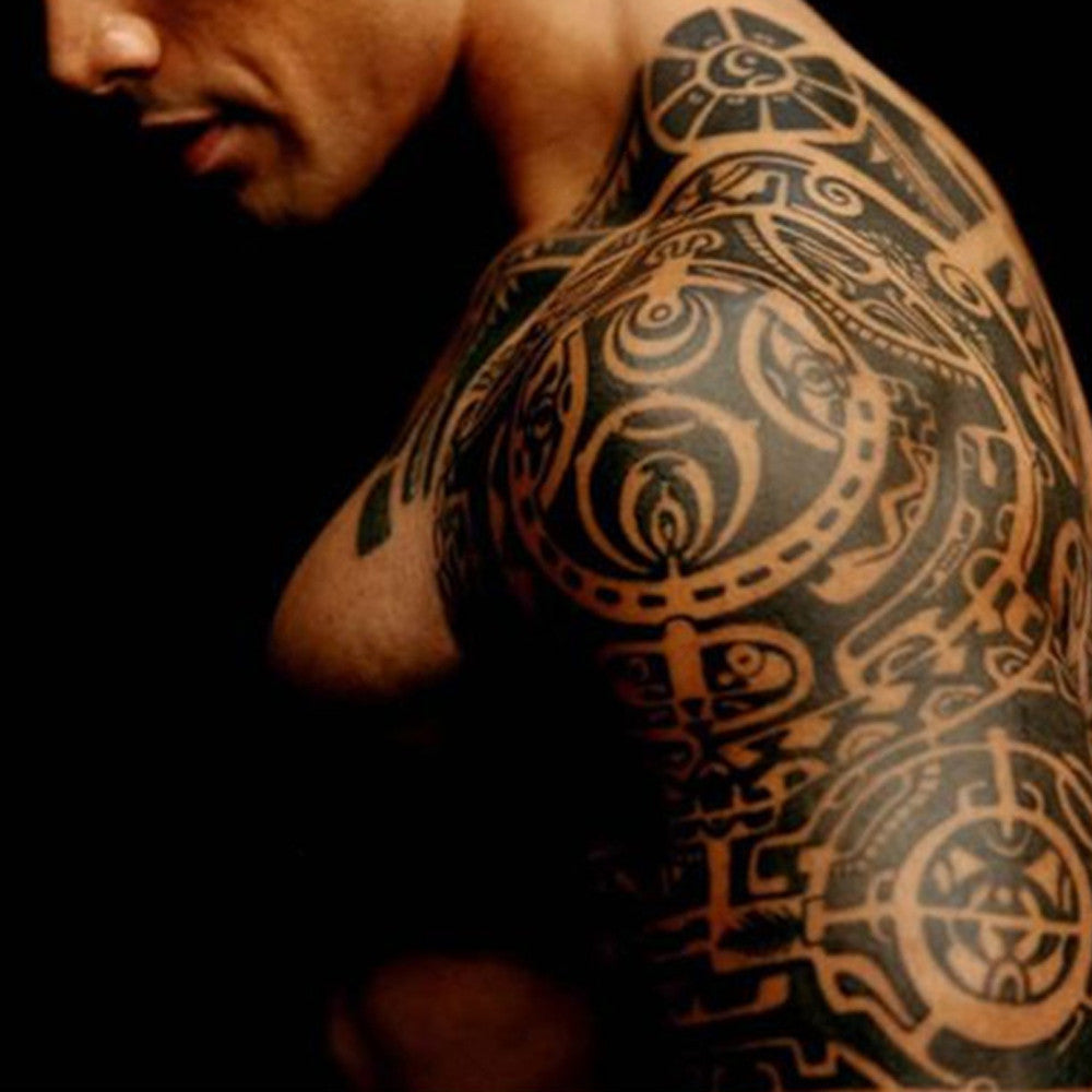 Cool Shoulder And Chest Sun Patterns Waterproof Tattoo Sticker