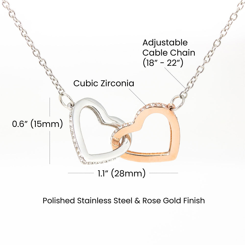 Interlocking Hearts_White and Rose Gold