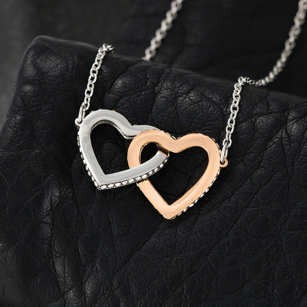 Interlocking Hearts_White and Rose Gold