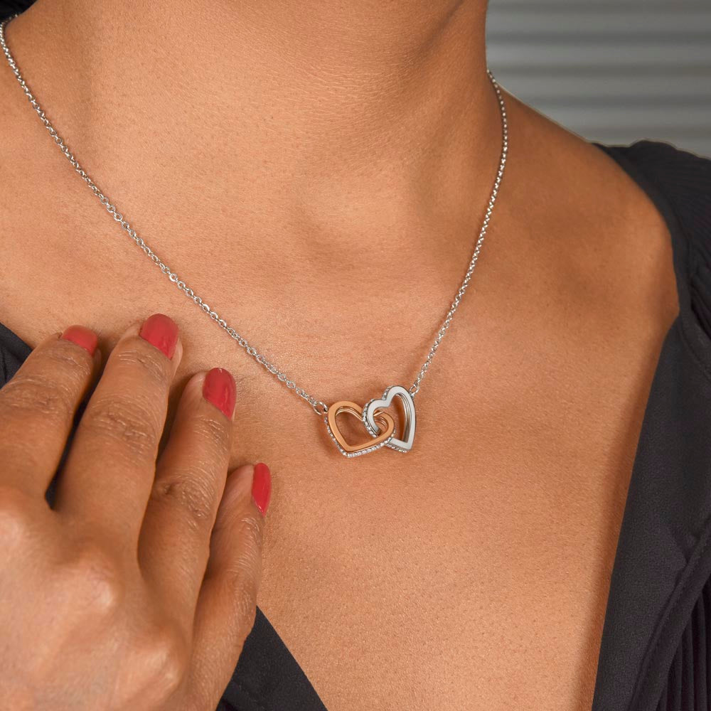 Interlocking Hearts_White and Rose Gold