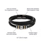Love You Forever Leather Weave Men's Bracelet
