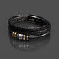 Love You Forever Leather Weave Men's Bracelet
