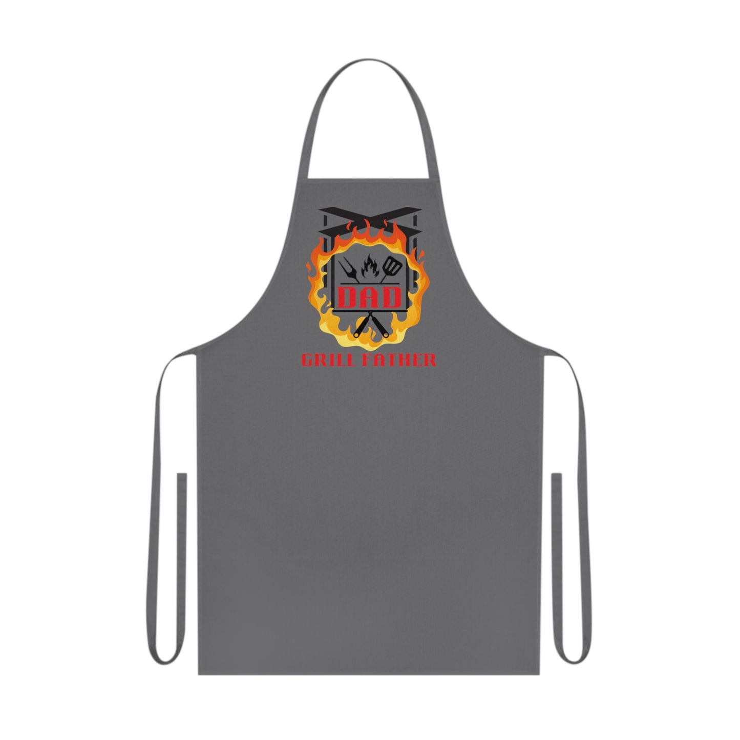 Dark Grey Cotton Apron_Grilling