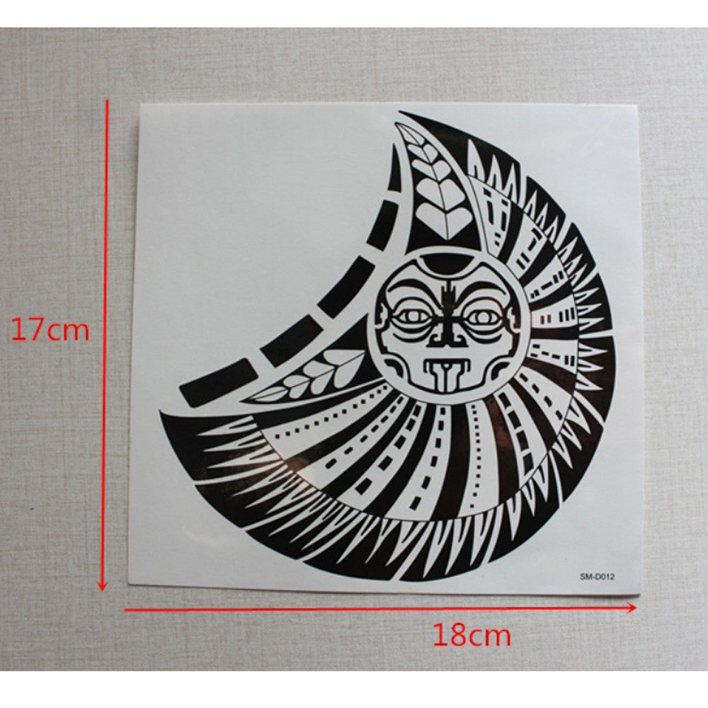 Cool Shoulder And Chest Sun Patterns Waterproof Tattoo Sticker